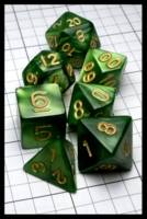 Dice : Dice - Dice Sets - Wiz Dice Green Swirl with Gold - eBay Dec 2016